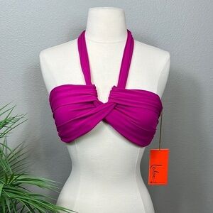 NWT Leilani Luxe Bandeau Bikini Swim Top 8